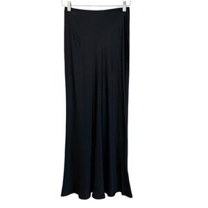 LAgence Zeta Satin Maxi Skirt Black XS Contemporary Quiet Luxury Minimalist